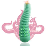 Vibrating Fantasy Octopus Tentacle Vibrating Dildo Sex Toy Sexual Pleasure Tools,Stimulate G Spot Anal Plug Monster Vibrator 10 Powrful Modes,Green Silicone Dildo For Women Men Massager Pleasure
