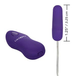 Whisper Micro Bullet – Self Heating Wired Pocket Bullet Vibrator - Remote Control Sex Toys For Couples - Adult Egg Massager - 1.25 Inch - Purple (Pack Of 2)