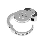 Metal Cock Cage Adjustable In 7 Sizes Sex Toys Male Chasity Devices Flat Chastity Cages With Push Lock And 2 Keys Used To Restrain Man'S Penis Micro Stainless Steel Bondage Gear (A)