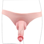 Unique Liquid Silicone Made Soft Hollow Sleeve Dildo Panties Wearable Dildo Strap On Lifelike Realistic Medium Size For The Couple