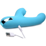 5 Star 13X Silicone Pulsing & Vibrating Rabbit - Teal