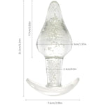 Large Butt Plug, 5.24 Inch Glass Anal Dildo Glow In The Dark, Crystal Prostate Massage Anal Expander Bum Plug Sex Toys For Women,Men