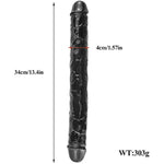 13.4X1.5 In Double-Ended Dildo,Flexible Long Black Dildo Adult Sex Toys For Lesbian Women