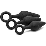 Silicone Butt Plug Kit 3 Pcs Anal Plug With Tapered Top And Safety Ring Base For Beginners Anal Training Adult Sex Toys For Men Women Couples