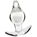 Anal Plug Glass Butt Plug For Comfortable Wear Prostate Massager Sex Toy With Curved Base And Tapered Tip For Men Women Masturbation (M)
