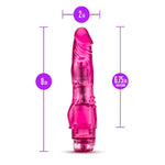 Blush Glow Dicks The Banger 8" Realistic Vibrating Dildo, Clitoral Stimulator Cock Glows In The Dark - Multi-Speed Twist Control - Ipx7, Soft Pvc - Adult Sex Toy Penis For Women & Couples - (Pink Fun)