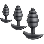 3Pcs Thread Anal Plug Training Kit Sex Toys, Silicone Butt Plugs Training Set For Beginners Advanced Users With Safety Tapered Shaft Flared Base For Women Men Masturbation