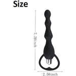 Vibrating Anal Beads Butt Plug,Graduated Design Silicone Anal Vibrator Waterproof G-Spot Anal Sex Toy Gay Prostate Massage Smooth Butt Anal Plug Adult Sex Toys For Men, Women And Couple (Black)