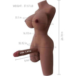 37.6Lb Shemale Sex Doll For Women Sex Torso With Huge Dildo Sex Doll Full Body Trans With Big Penis Torso Male Masturbator Adult Sex Toys For Men