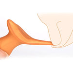 Super Long Anal Plug Dildo, Flexible Liquid Silicone Butt Plug Vaginal Anus Dilator Prostate Massage Stimulation Adult Erotic Sex Toys For Women Men (Large) Gold