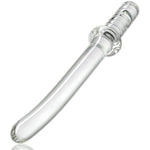 Anal Butt Plug Glass Anal Trainer Samurai Sword Clear Chrystal Pleasure Wand Anal Stimulation Adult Sex Toy For Men Women Couples Masturbation (S)