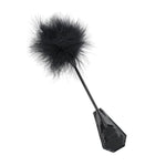 Double-Headed Erotic Feather Flapping Paddle Glossy Leather Paddle Plush Feather Role-Playing Props Couple Flirting Feather Tickler