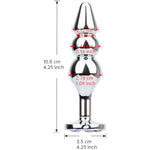 Anal Plug 4 Inch Beads Adult Couples Butt Plugs Masturbation Jeweled Base Unisex Beaded Stimulation Sex Toys