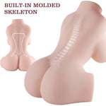 3D Male Sex Doll Realistic Sex Doll Ass Masturbator Doll For With Soft Big Boobs Big Butt Pussy Ass For Men Pussy Torso Anal Sex Toys Portability Small (Flesh, 5 Lb)
