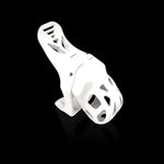 Unique Cock Cage With Swallow Tail Detail, Rooster Chastity Devices With Hollow-Out Feature Adult Sex Toys For Men Penis Invisible Lock Mechanism For Sm Fetish And Role Play Scenarios (White,S)