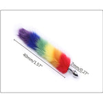 Fox Tail Anal Butt Plug Sex Adult Toys Flirting Tools For Couples Cosplay &Sm Role Play Gradient (Rainbow)