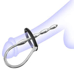 Urethral Sounds For Experienced Toy Users Diameter: 0.31 Inch Stainless Steel Wave Shaped Urethral Dilator For Long Term Wear Penis Plug With 2 Rings Sex Toy For Men Masturbation