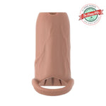Large Penis Sleeve With Clit Stimulating Grind Pad | Open-Ended Girth Enhancer For Men, Women & Couples | Cock Sheath For Increased Sensitivity & Sexual Pleasure | Nude Color 5" X 2.5"