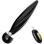 Spiral Small Size For Beginner 7 Vibrating 7 Head Rotating Remote Prostate Massager Anal Butt Plug Black