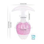 Crystal Butt Plug for Women Men, Large Liquid Silicone Anal Plug with Glass Bead, Soft Comfort for Beginners & Adults - Ideal Anal Sex Toys for All Day Wear