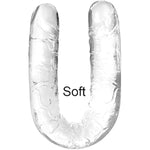 13 Inch Double Ended Realistic Dildo Flexible Clear Dildos Long Dong For Double Sided Lesbian Anal Play G-Spot Stimulator Sex Toys For Women Men Couple