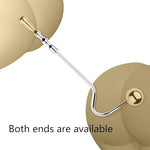 Stainless Steel Anal Hook Plug, BDSM Metal Butt Plug with 2 Interchangeable Balls, Dual Head Erotic Dildo Sex Toy for Men Women Couples, Valentines Day Gifts for Her Him