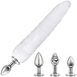 3Pcs Butt Plug Tail Stainless Steel Anal Plug Set Prostate Massager Anal Butt Plug Training Toys Anal Plug Adult Sex Toys For Women Men Couple