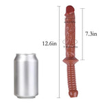 Long Anal Dildo Butt Plug - 12.6 Inch Long Anal Butt Plug Long Anus Dildo Anal Dilator Vaginal Prostate Massage Anal Sex Toy with Hand Shank for Men and Women (Brown)