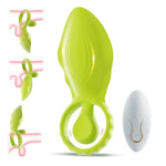 Vibrating Cock Ring With Adjustable Beads,Silicone Penis Ring Vibrator For Couples Clitoral Perineum Stimulator,10 Vibration Modes For Enhanced Pleasure & Male Erection,Adult Sex Toys For Men