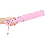 Quality Studded Spanking Paddles, 14.7Inch Faux Leather Paddle For Adults Sex Play, Pink