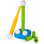 Tball Set For Toddlers With Adjustable Height Tee Ball Stand, Weighted Base And Kids Baseball Bat, Sports Game Toys Christmas Birthday Gift For Boys Girls Ages 3 4 5 (Green)