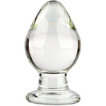 Large Glass Butt Plug Crystal Anal Plug 2.36 Inch Prostate Massager Pleasure Bum Plug For Comfortable Wearing Mushroom Shaped Anal Trainer