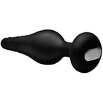 Lynx Silicone Vibrating Anal Plug w/Remote Control - Black
