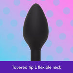 Jeweled 3 inch Silicone Butt Plug for Couples, Black