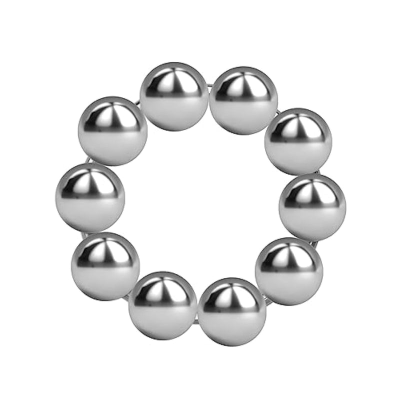 Stainless Steel Cock Ring Beaded Penis Ring Glans Ring Erection Enhancing Orgasm Increase Semen Lock Sex Toys For Men Delay Ejaculation(1.10")