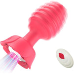 Anal Plug Rose Sex Toys Vibrator- Silicone Anal Toys Butt Plug Training With Remote Control 10 Frequency Vibration, Vibrating Anal Plug And Prostate Massager, Adult Sex Toys And Games (Red)