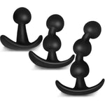 Silicone Anal Trainer Set 3 Pcs Anal Beads With Boat-Shaped Safety Base Anal Butt Plug Anal Sex Toy Suitable For Men Women For Anal Training