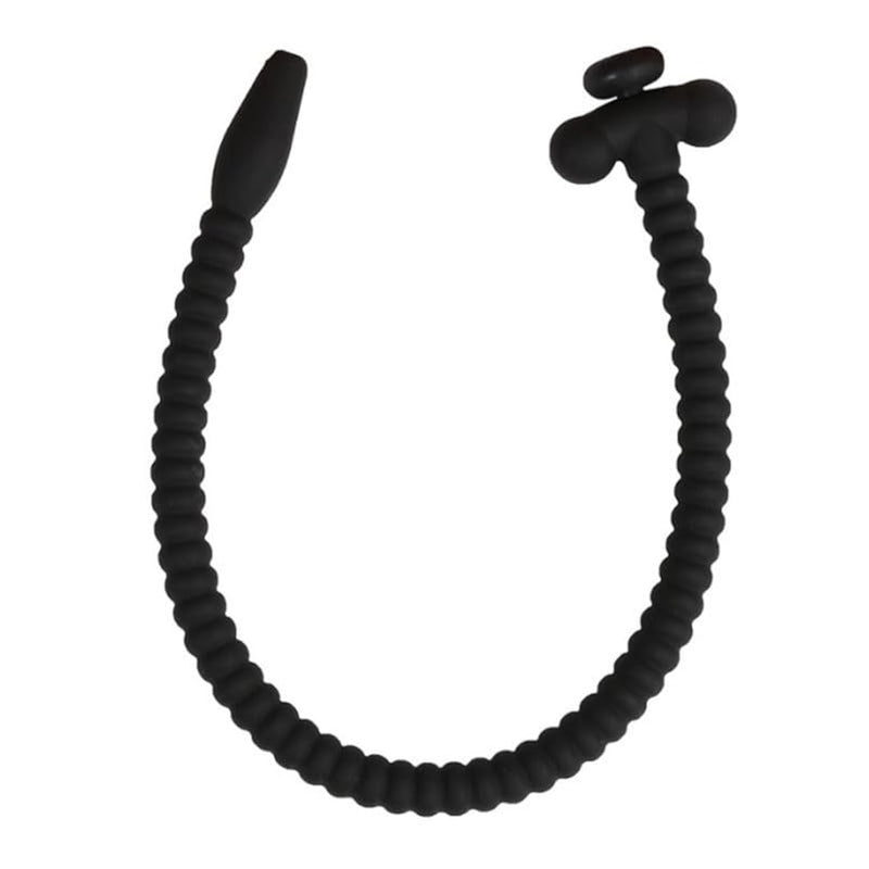 Thread Urethral Sounds Adult Sex Toy Silicone Penis Plug Urethral Dilator Set For Advanced Player Dilator Prostate(Black,9Mm)