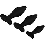 Anal Plug Set Of 3 - Silicone Butt Plug, Increasing Length And Diameter, Narrow Tip, Conical Shape, Wide Base, Anal Training - Suitable For Beginners And Connoisseurs (3.7 Inches - 5.7 Inches)