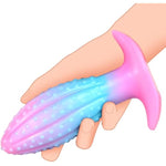 Luminous Anal Plug Soft Silicone Butt Plug With Surface Stimulation For G-Spot And Prostate Massage Safe Base Design For Men And Women Couples Adult Toy (L)