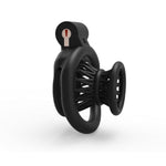 Negative Chastity Cage Nylon 3D Small Chastity Devices Locked Cock Cage Sex Toy Adult Breathable Bdsm Bondage Devices (Black)