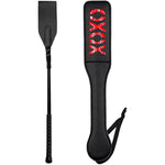 Sex Paddle Sex Spanking Crop Set Xoxo Paddle Role Play Adult Whip Bondage Bdsm Kit Riding Crop Adult Toys Black