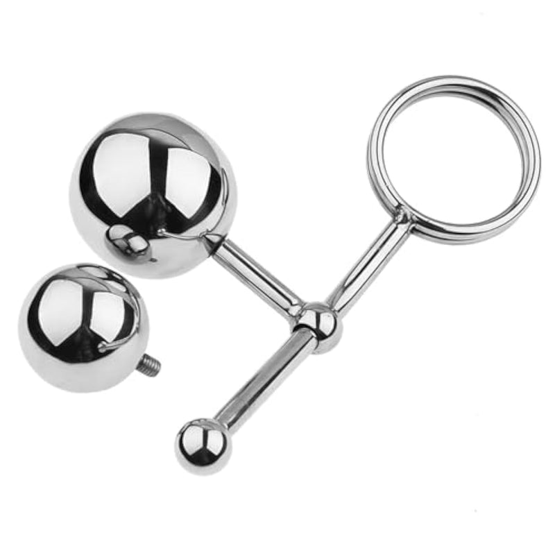 Sex Toys Sm Metal Anal Hook Removable Ball Anal Plug Male Penis Ring Removable Single Ball Slider Anal Plug With Pull Ring Adult Sex Products