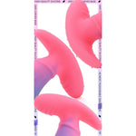 Anal Plug With Thick Curved Base - Pink + Blue Silicone Wearable Butt Plug Dilator - 4.41 X 1.3 Inch Anal Stretcher Fantasy Prostate Sex Toys For Men Women Masturbation