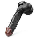 Premium Sex Machine Attachments,10Inch Huge Silicone Dildo For Quick-Air Connector Thrusting Machine,7.28 Inch Insertable Length,1.96 Inch Diameter,Thrusting Sex Machine Accessories,Black