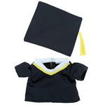 Graduation Dress Up Set For Teddy Bear Plush Toy - Graduation Outfit For Stuffed Animals, Cute Set Of Gown & Cap With Yellow Tassel For Teddy Bear Costume, Stuffed Animal Clothes - Small