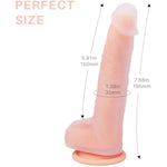 Liquid Silicone Simulated Penis - Realistic Styling, Double Layer Process, External Softness And Internal Hardness, Built In Keel With Adjustable Shape, Strong Suction Cup (Flesh)