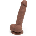 Lifelike Lover Luxe Realistic Dildo - 6 Inch Suction Cup Dildo For Women - Flexible Smooth Silicone Shaft With Balls - Harness Compatible Strap On - Waterproof - Flesh Brown