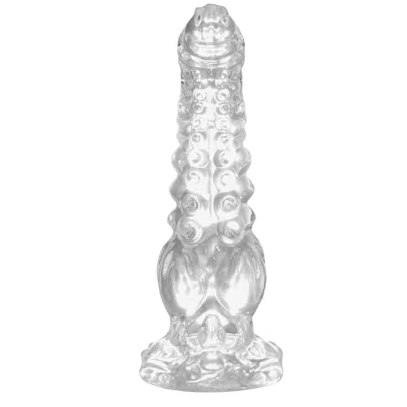 9.4 Inch Huge Monster Dildo Clear,Fantasy Tentacle Knot Dildo With Suction Cup,Adult Sex Toys For Women Men Couples