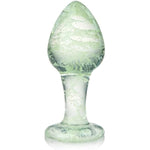 Glass Anal Plug Luminous Butt Plug Glass Plug G-Spot Stimulator Prostate Massager Vaginal Masturbation For Women Men Couples Beginners Valentine'S Gift Sex Toys (S)